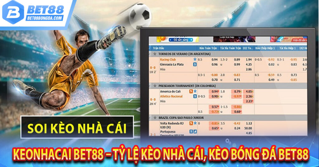 Keonhacai Bet88 – Tỷ Lệ Kèo Nhà Cái, Kèo Bóng Đá Bet88