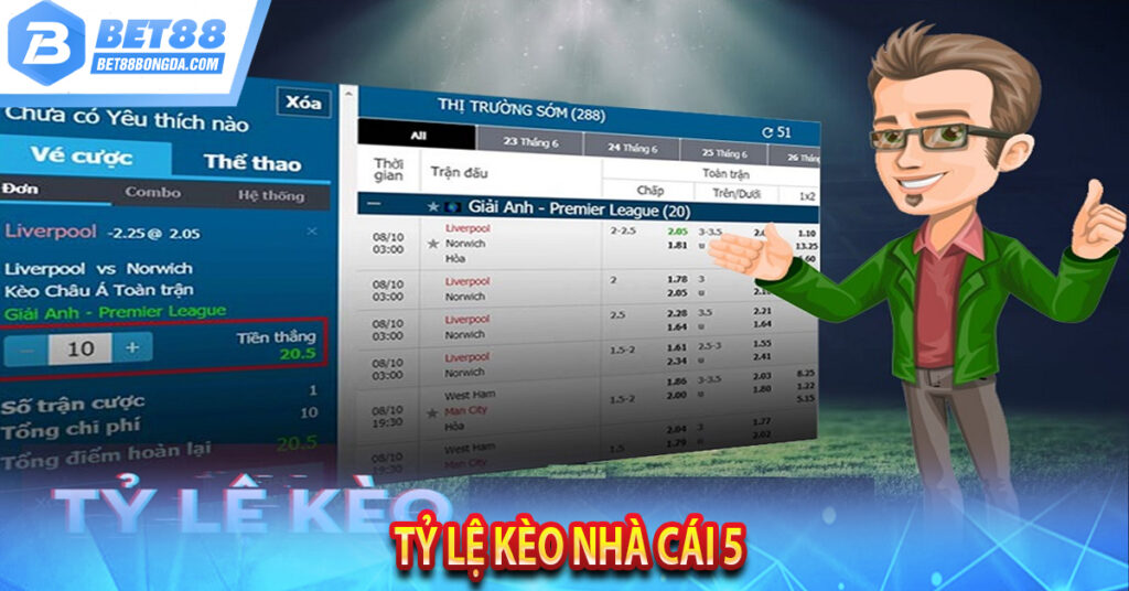 Kèo nhà cái 5 – Cách xem tỷ lệ kèo nhà cái 5 chấm com Tỷ lệ kèo nhà cái 5