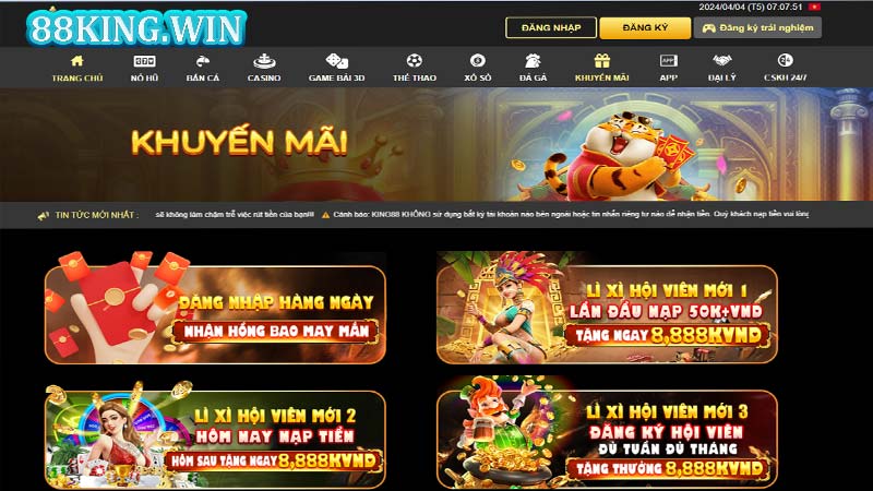 Hướng Dẫn Đăng Ký 88King - Link Vào Nhà Cái Kinh88 Nhận nhiều ưu đãi khuyến mãi khi đăng ký thành công tài khoản cá cược